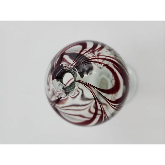 Brian Maytum Oil Lamp Signed Swirl Handmade Glass Ball Design - Picture 9 of 11